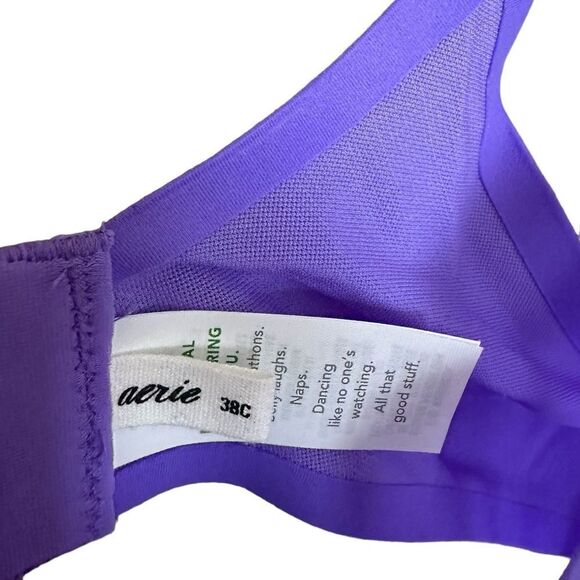 NWT Aerie 38C Smoothez Mesh Unlined Sheer Purple Balconette Bra - Picture 10 of 13